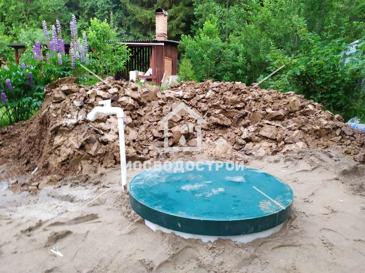 Обустройство скважины с кессоном в снт зенит 2