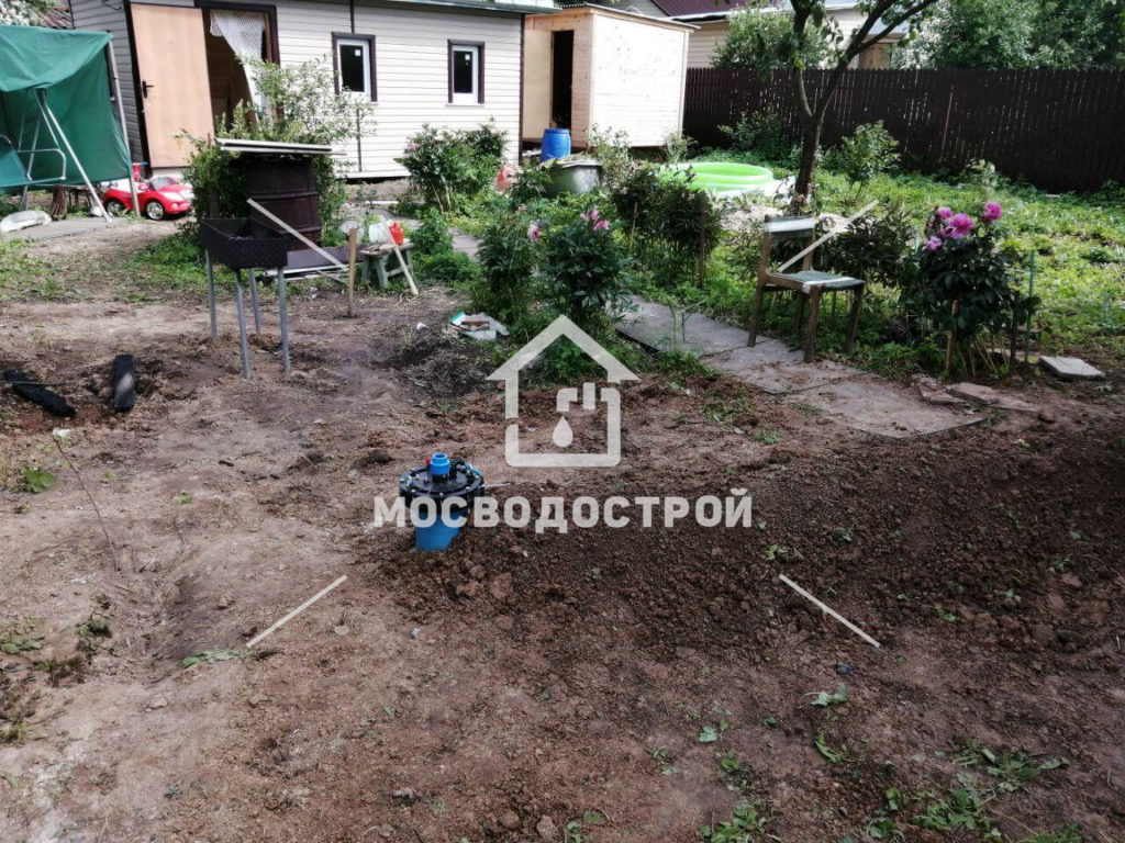 Скважина с адаптером в снт кабельщик