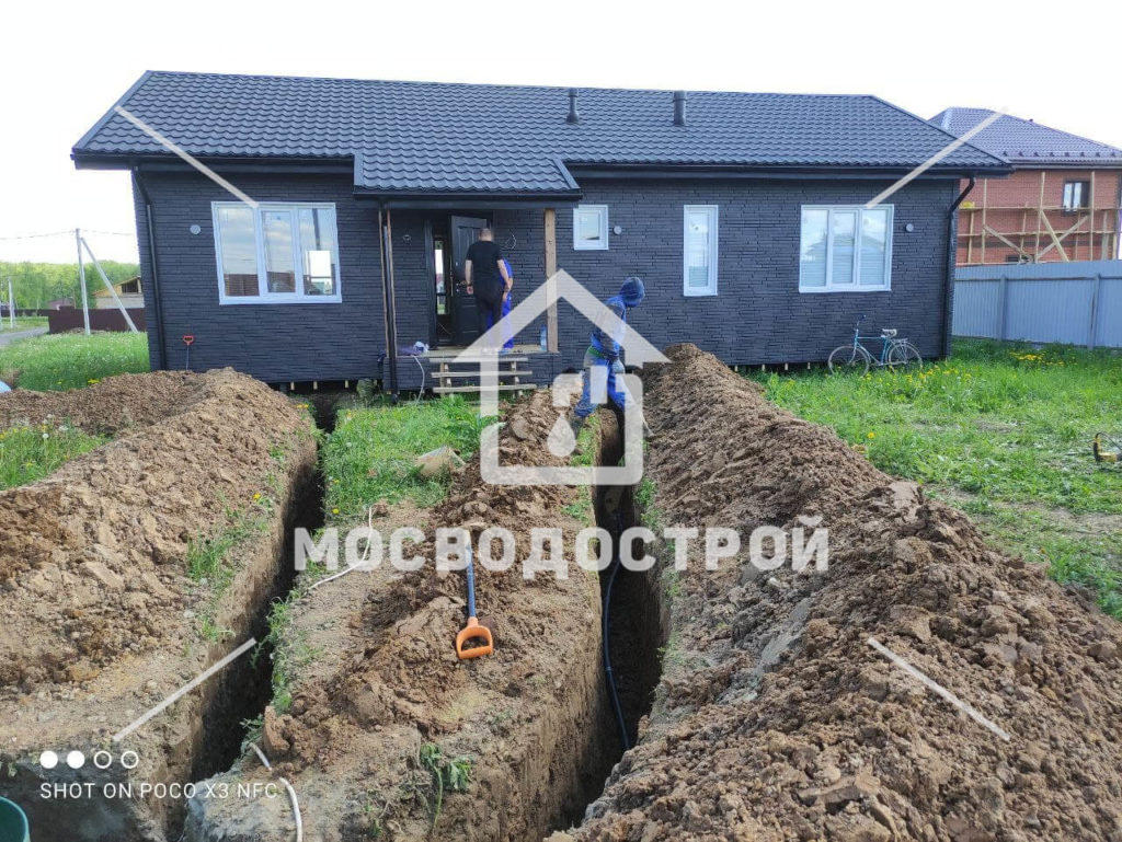 Скважина с кессоном и канализация в кп новое матчино (23)