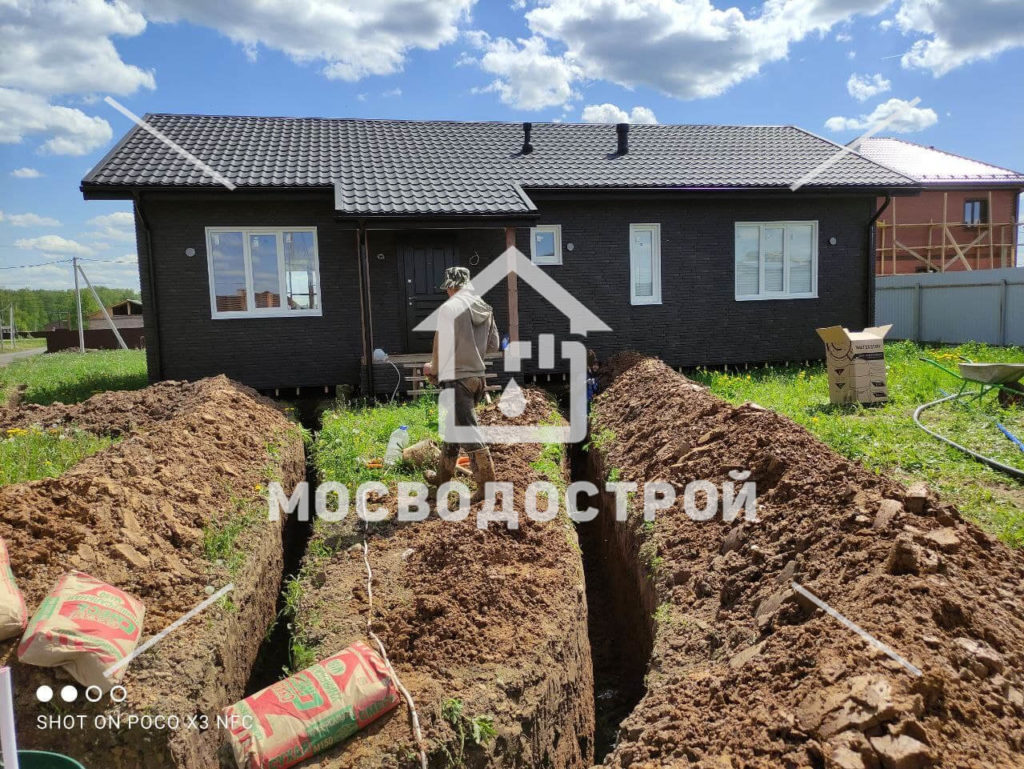Скважина с кессоном и канализация в кп новое матчино (26)
