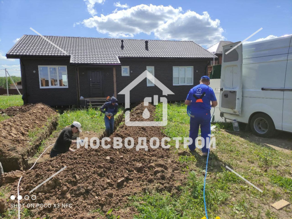 Скважина с кессоном и канализация в кп новое матчино (29)