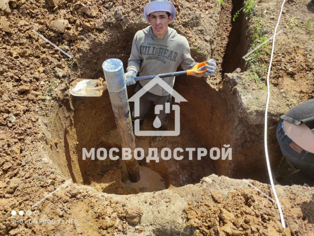 Скважина с кессоном и канализация в кп новое матчино (31)