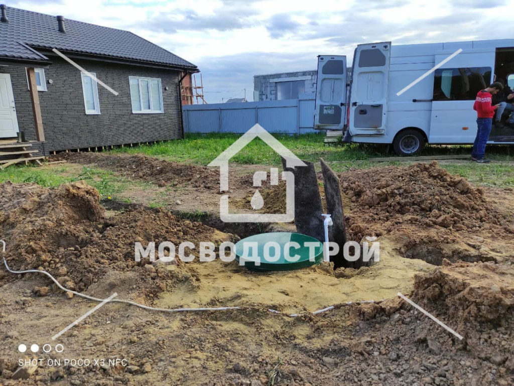 Скважина с кессоном и канализация в кп новое матчино (55)