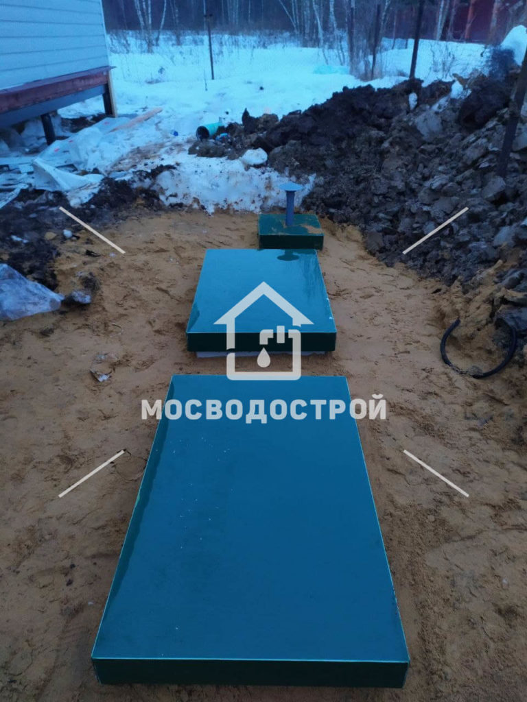 Скважина с кессоном, канализация и разводка по дому в д. булгаково (1)