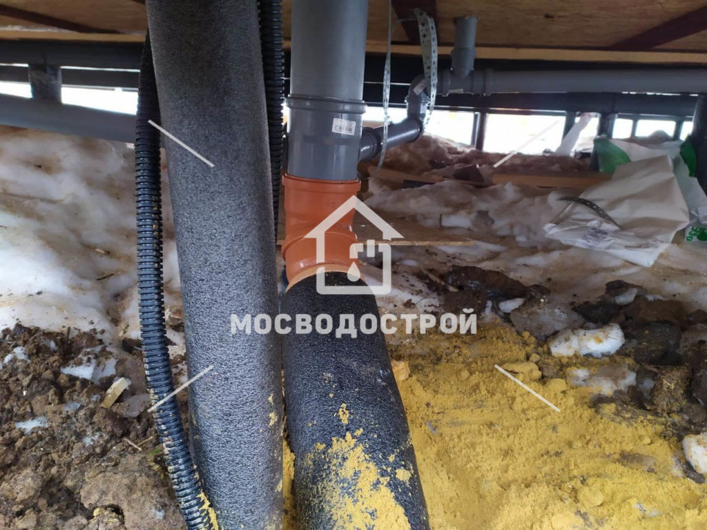 Скважина с кессоном, канализация и разводка по дому в д. булгаково (25)