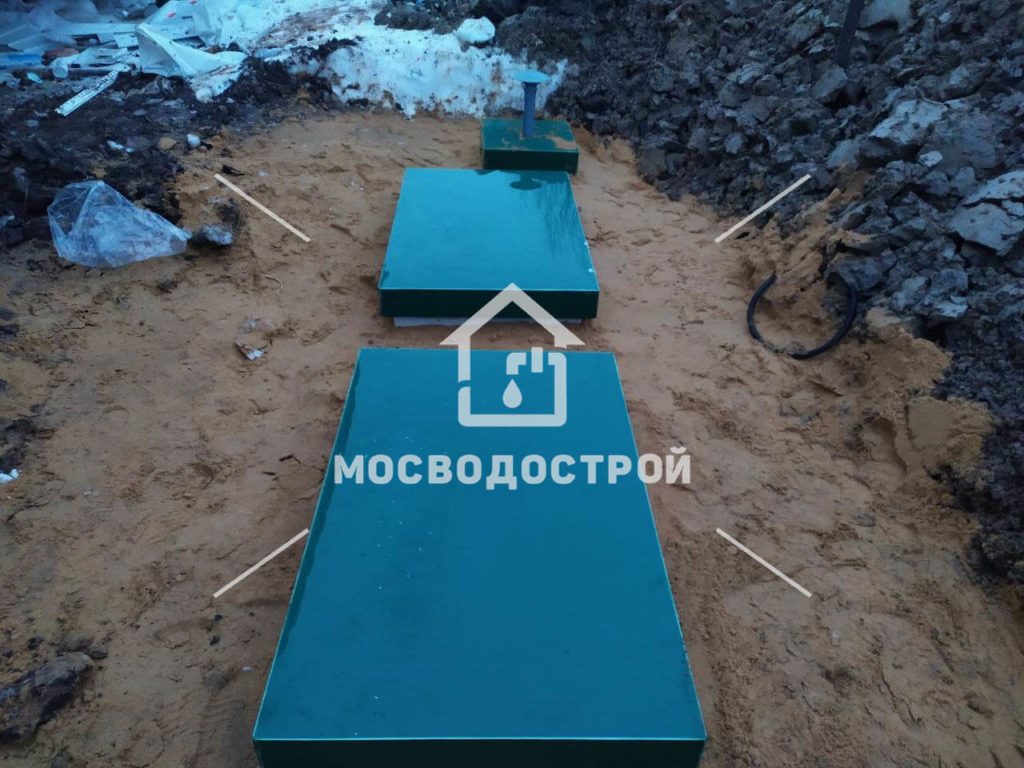 Скважина с кессоном, канализация и разводка по дому в д. булгаково (29)