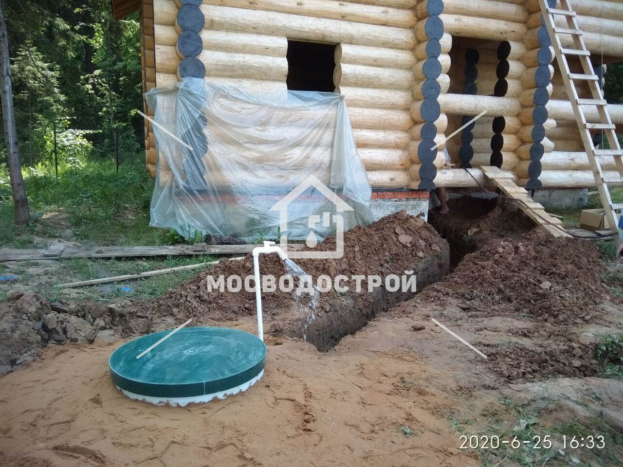 Скважина с кессоном в дкп николины сады