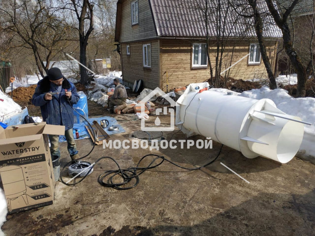 Скважина с кессоном в снт москвич (7)
