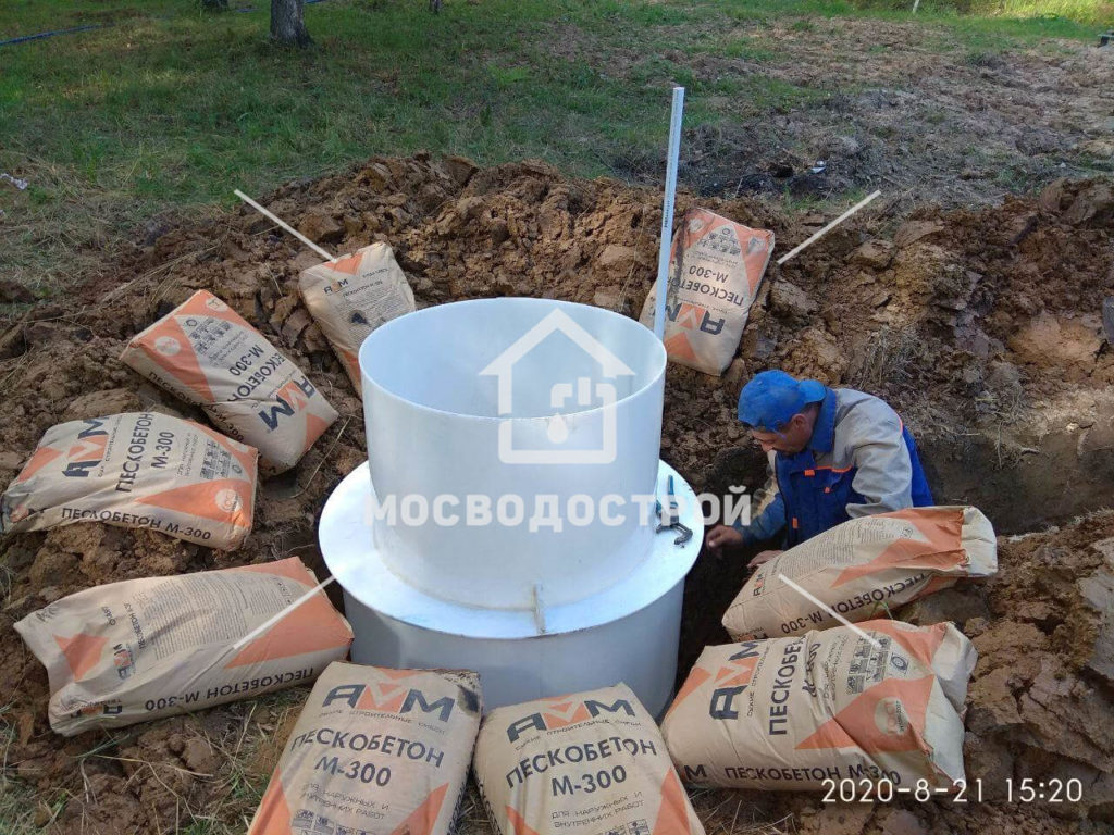 Обустройство скважины с кессоном в д. горки (11)