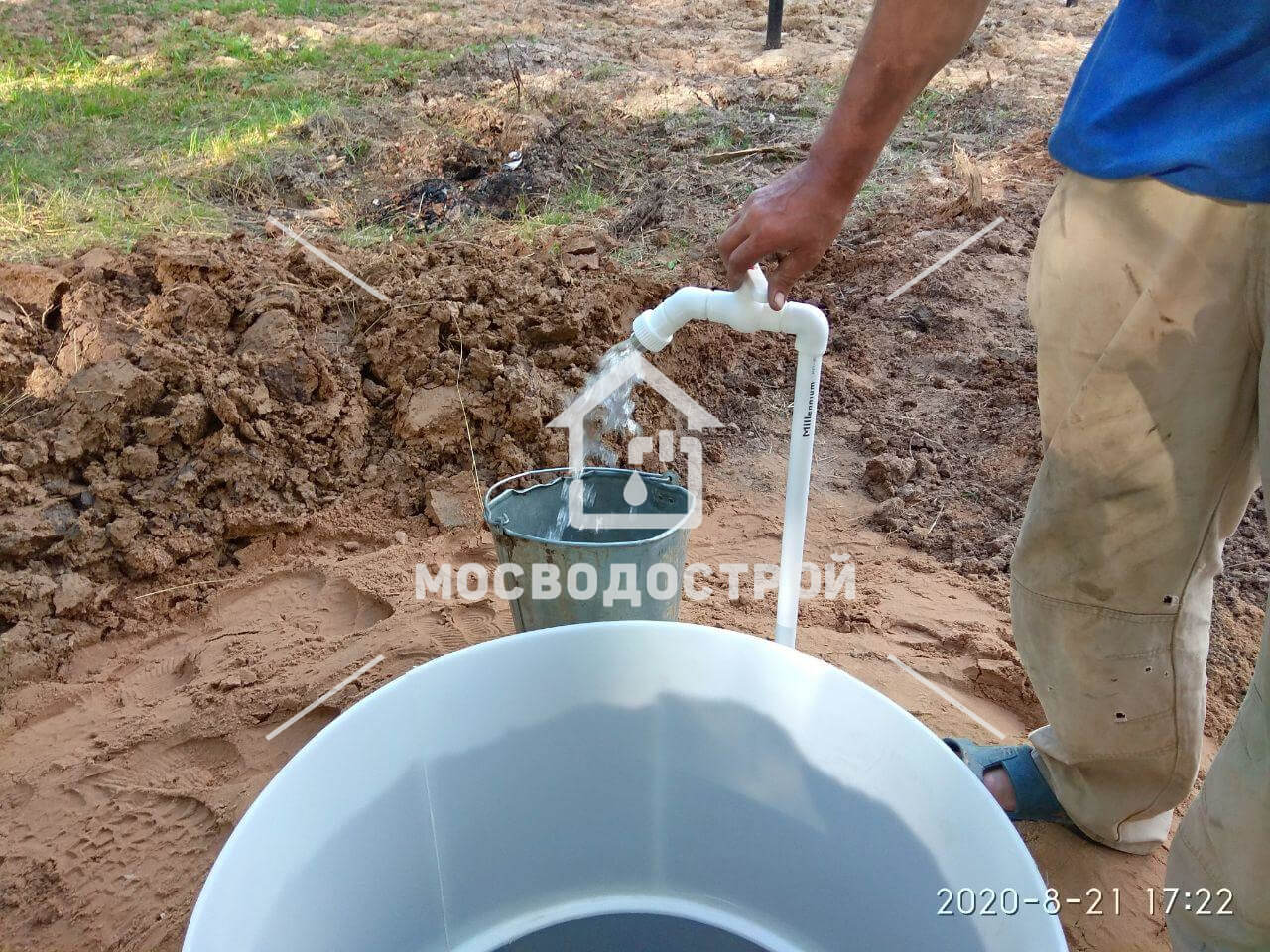Обустройство скважины с кессоном в д. горки