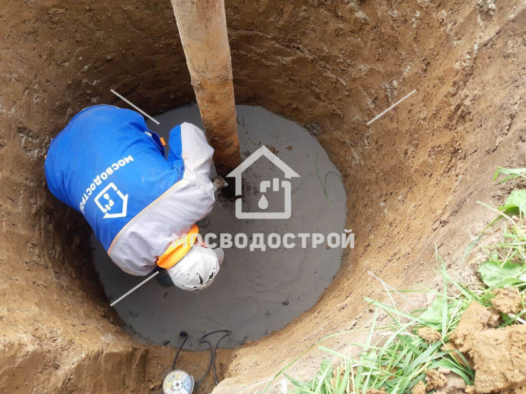 Обустройство скважины с кессоном в д. съяново (32)