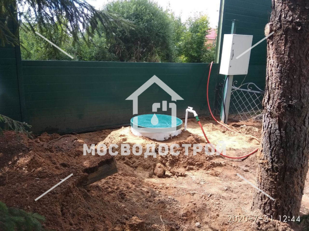 Обустройство скважины с кессоном в д. трусово