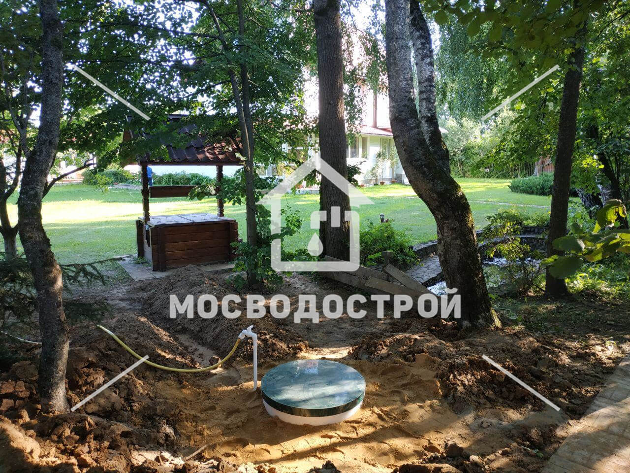 Скважина с кессоном в д. липки
