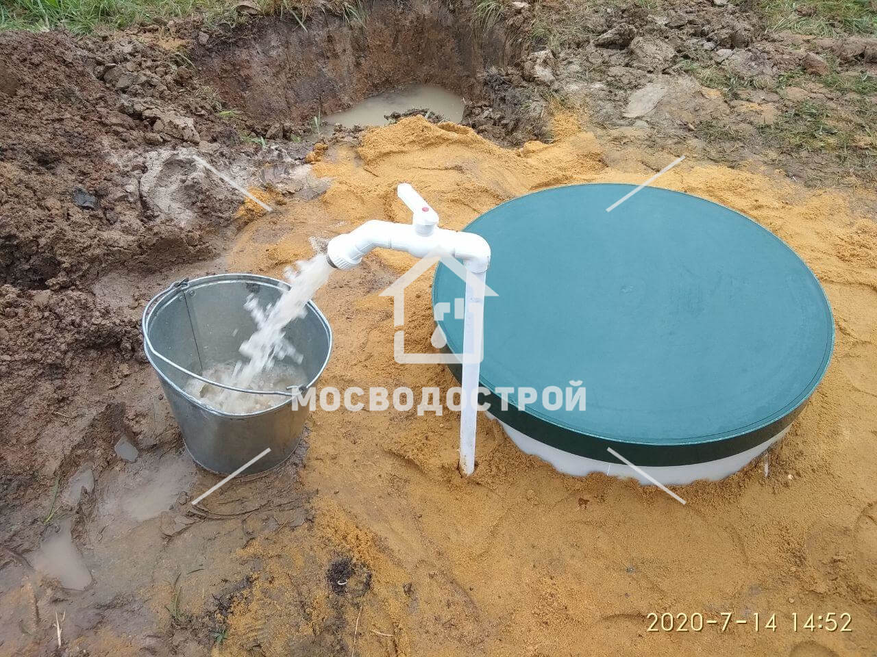 Скважина с кессоном в с. вельяминово