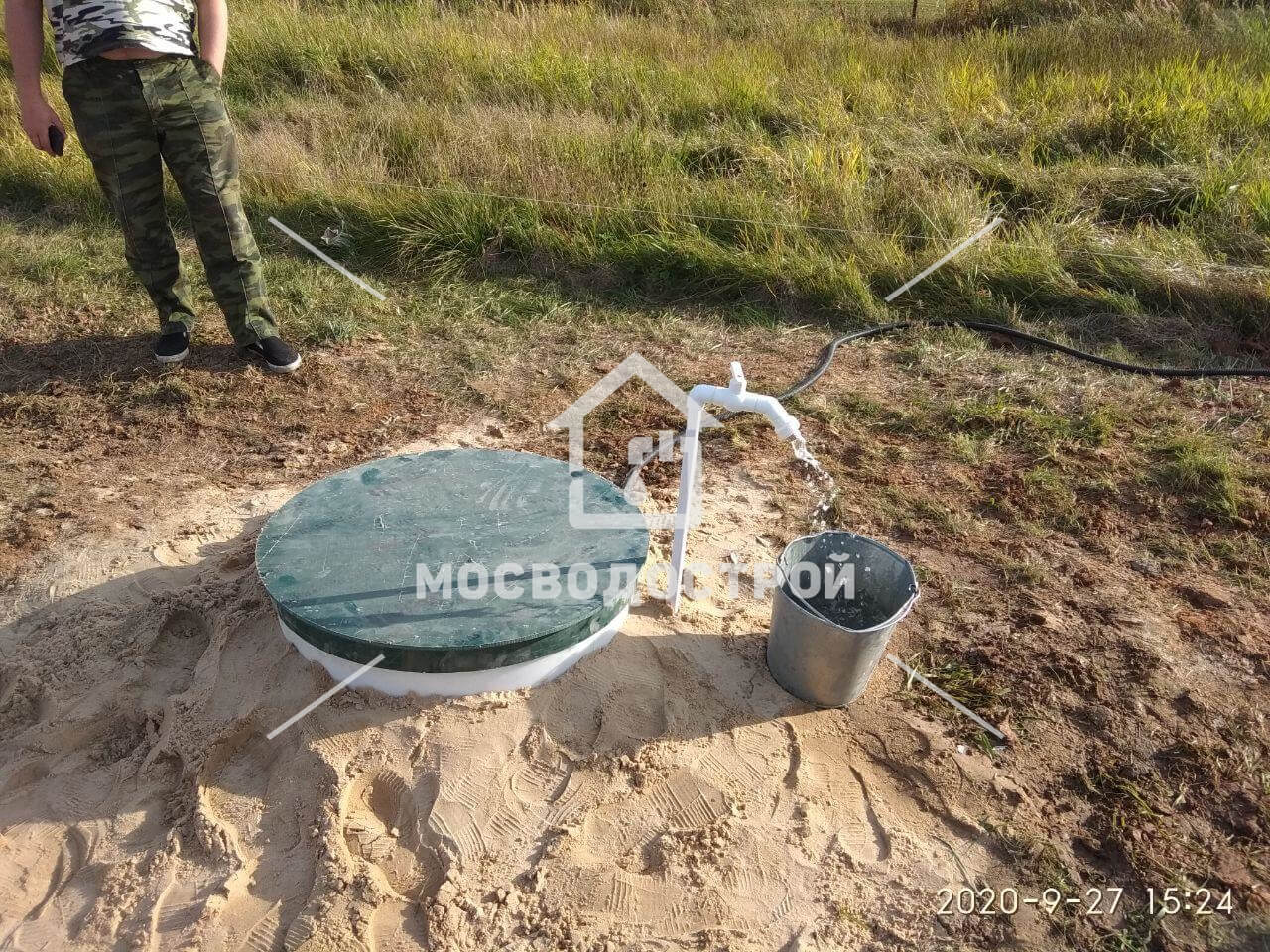 Скважина с кессоном в д. голохвастово