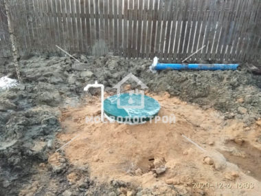 Скважина с кессоном и разводка по дому в снт вишенка