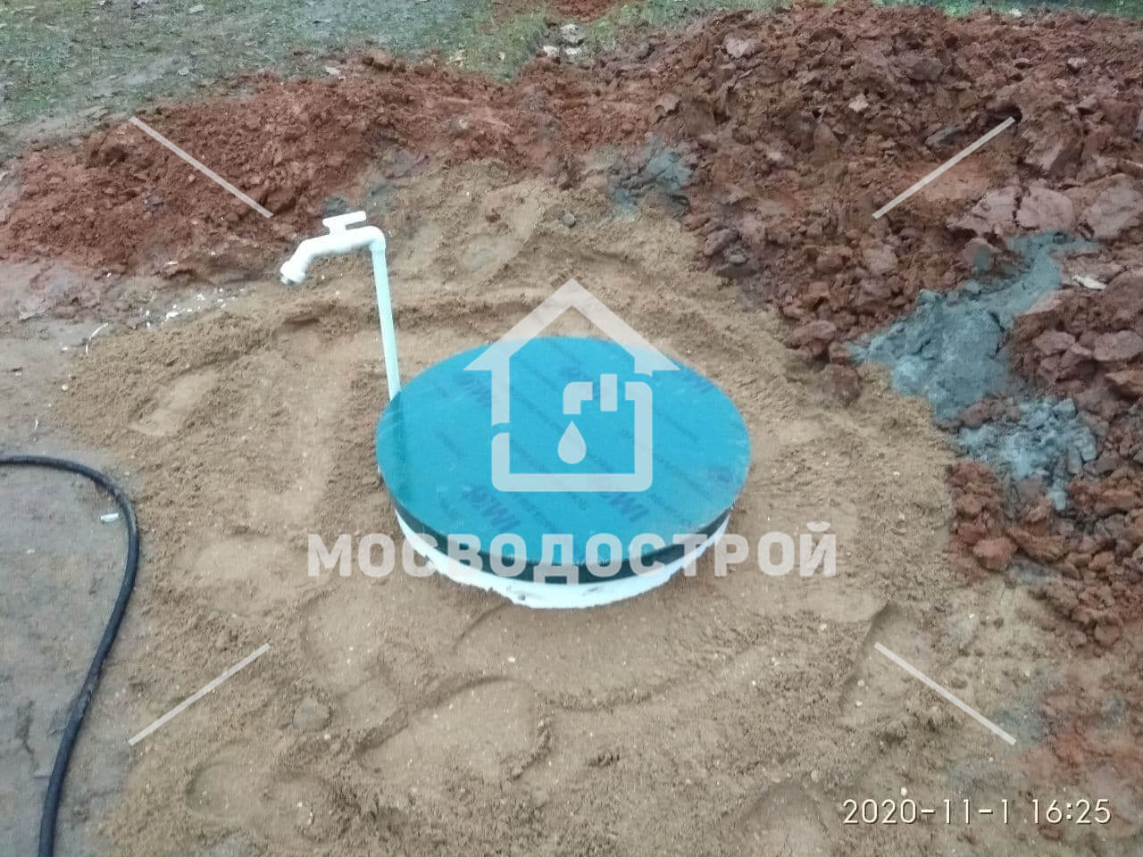 Скважина с кессоном в д. пушкарка